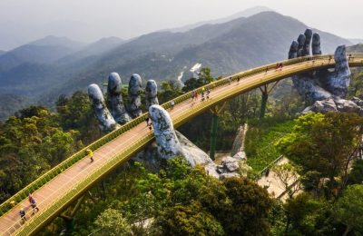 Aerial,View,Of,The,Golden,Bridge,Is,Lifted,By,Two